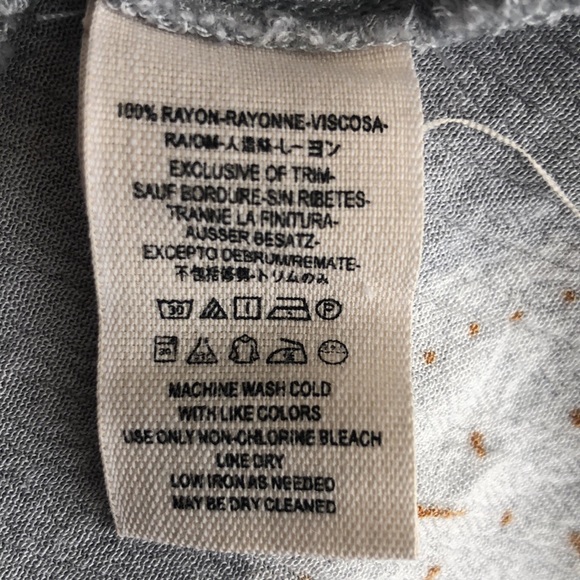 NWOT Free People Womens Dress Size / Top (S) Medallion Print, Light blue gray . - Picture 6 of 9